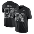 LA.Chargers #28 Kimani Vidal Player Black Limited 2026 Salute to Service Home Game Stitched Jerseys