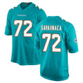 M.Dolphins #71 Jonah Savaiinaea Player Aqua Home Game Cooneas Stitched Jerseys