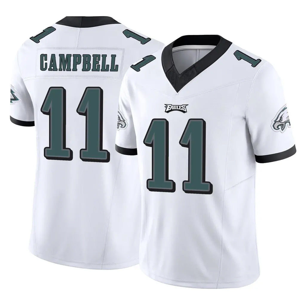 P.Eagles #11 Jihaad Campbell Player White Limited Vapor F.U.S.E. Home Game Cooneas Stitched Jerseys
