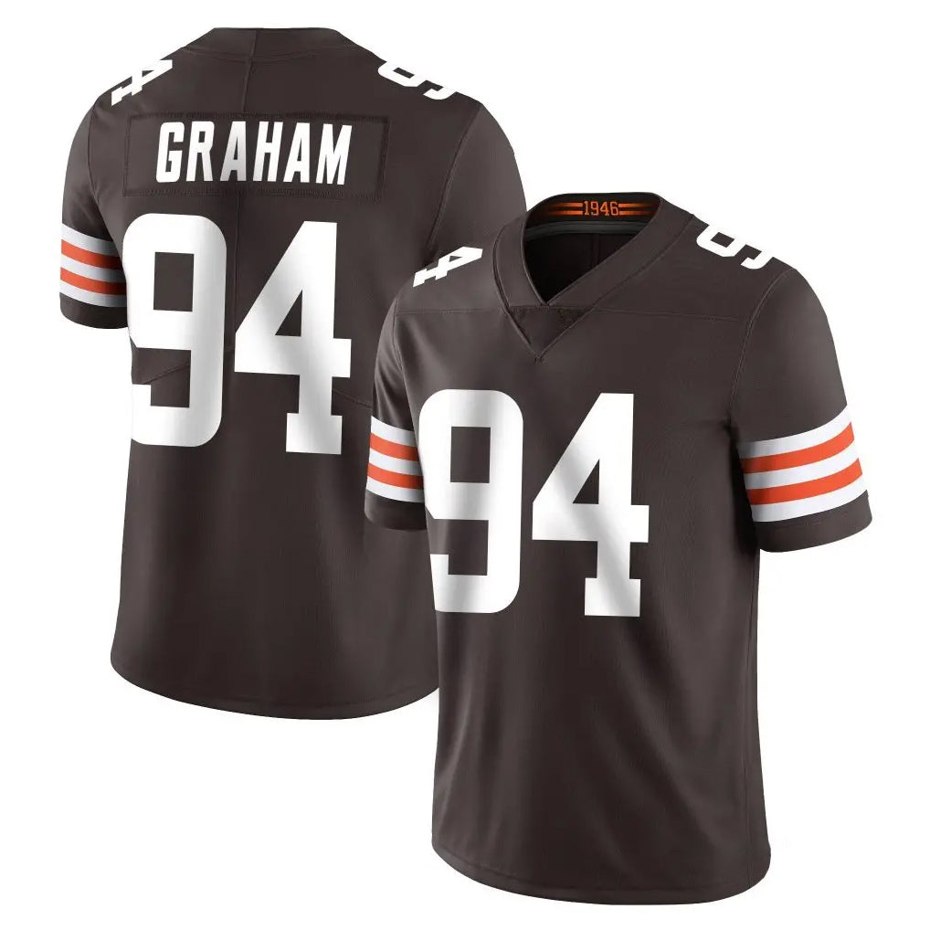 C.Browns #94 Mason Graham Player Brown Color Vapor Untouchable Limited Home Game Cooneas Stitched Jerseys