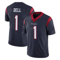 H.Texans #1 Tank Dell Player Navy Limited Vapor Untouchable Home Game Cooneas Stitched Jerseys