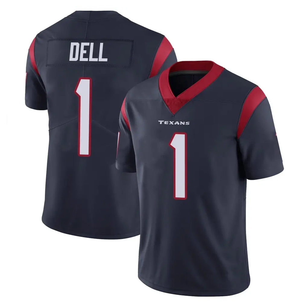H.Texans #1 Tank Dell Player Navy Limited Vapor Untouchable Home Game Cooneas Stitched Jerseys