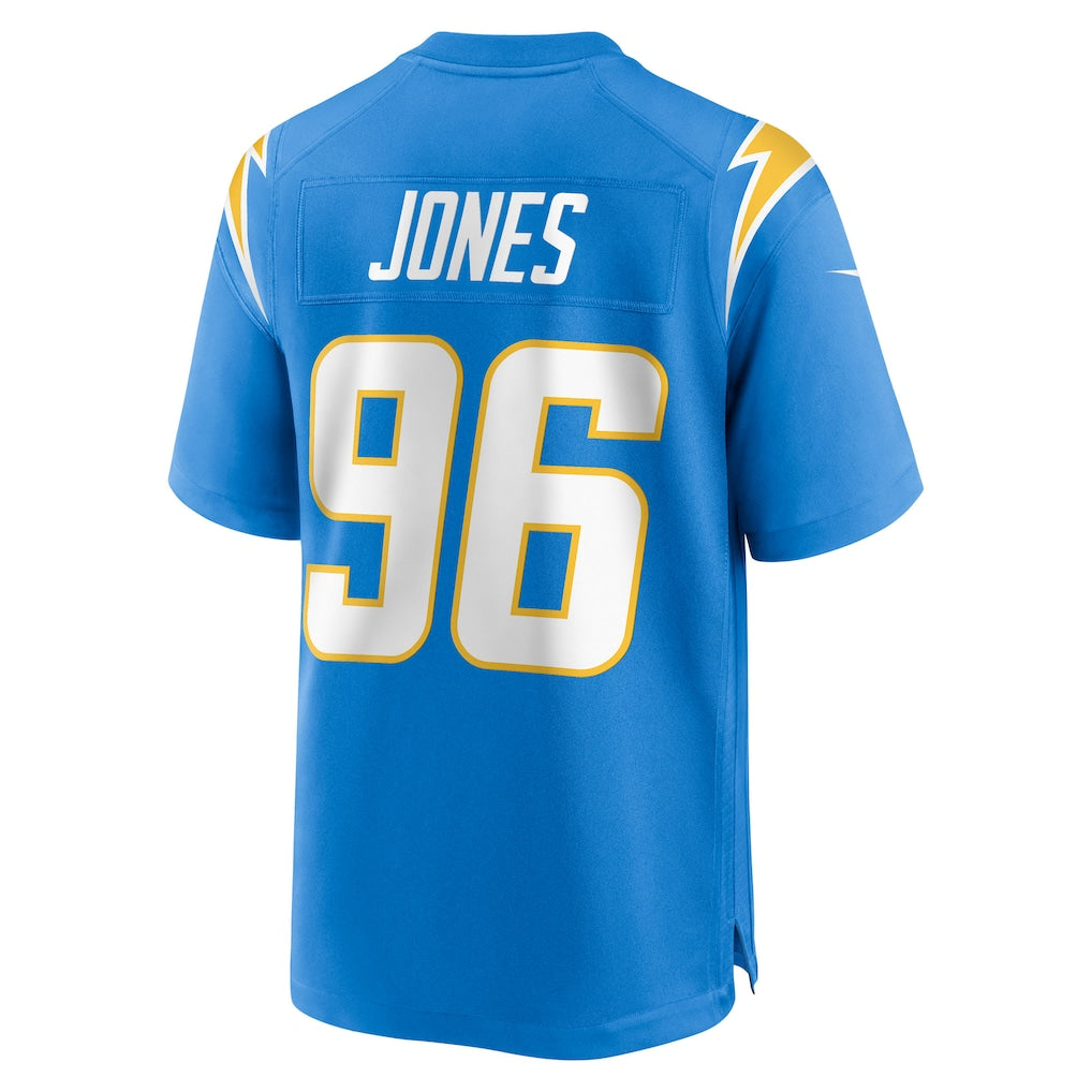 Cooneas LA.Chargers #96 Naquan Jones Powder Blue Team Game Jersey