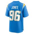 Cooneas LA.Chargers #96 Naquan Jones Powder Blue Team Game Jersey
