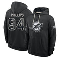 M.Dolphins #94 Jordan Phillips Player 2026 Black Logo Pullover Hoodies Limited Game Cooneas Stitched Jerseys