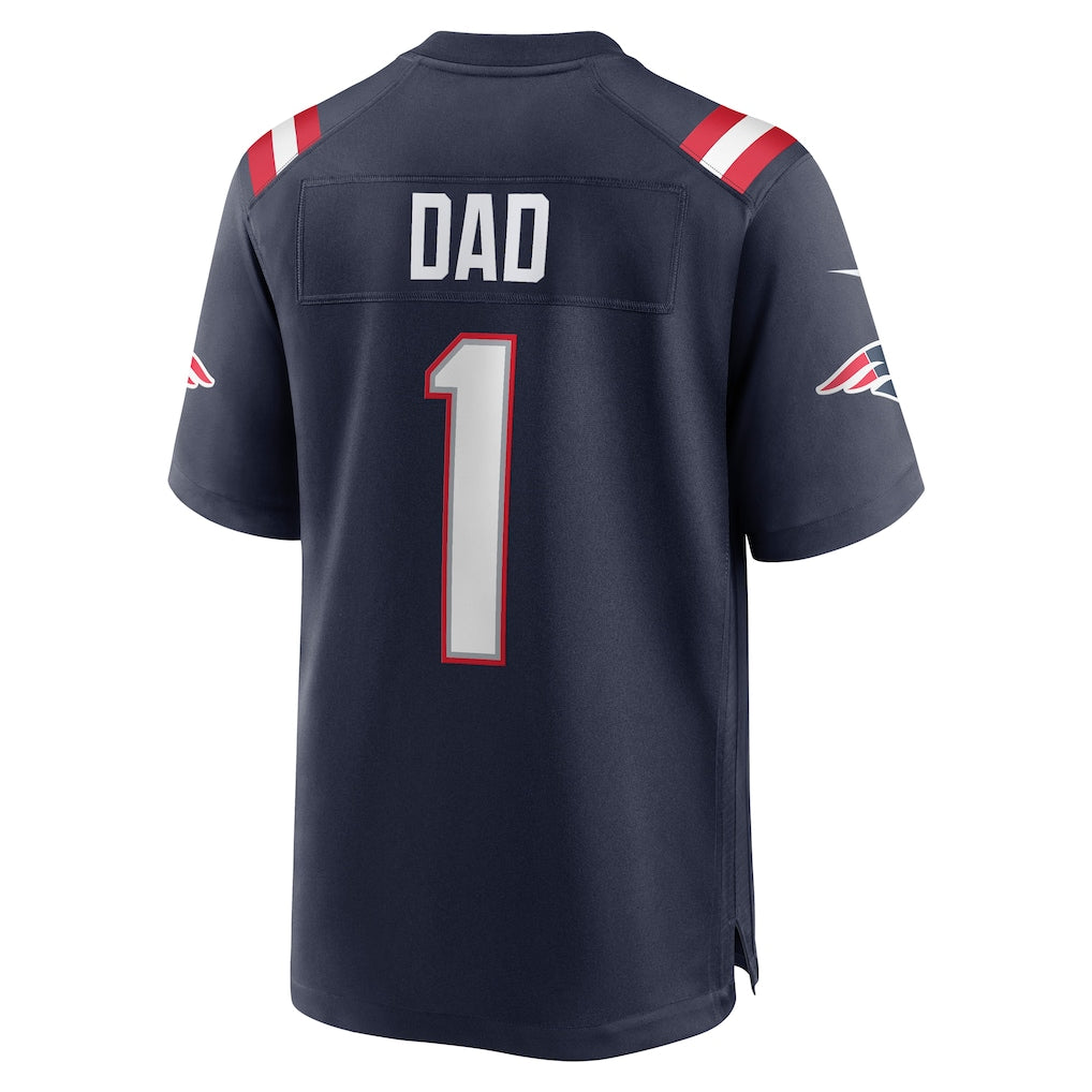 Cooneas NE.Patriots #1 Dad Navy Game Jersey