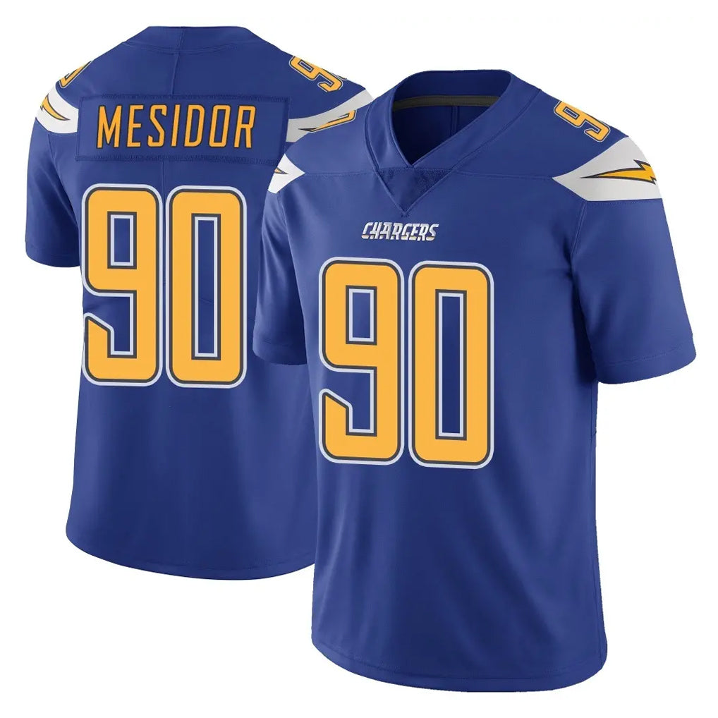 LA.Chargers #90 Akheem Mesidor Player Royal Limited Color Rush Vapor Untouchable Home Game Stitched Jerseys