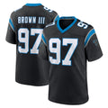 C.Panthers #97 Bobby Brown III Player Black Limited Home Game Cooneas Stitched Jerseys