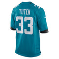 Cooneas J.Jaguars #33 Bhayshul Tuten Teal Team Game Jersey