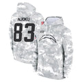 LA.Chargers #83 David Njoku Player Arctic Camo Salute to Service Hoodies Limited Game Stitched Jerseys