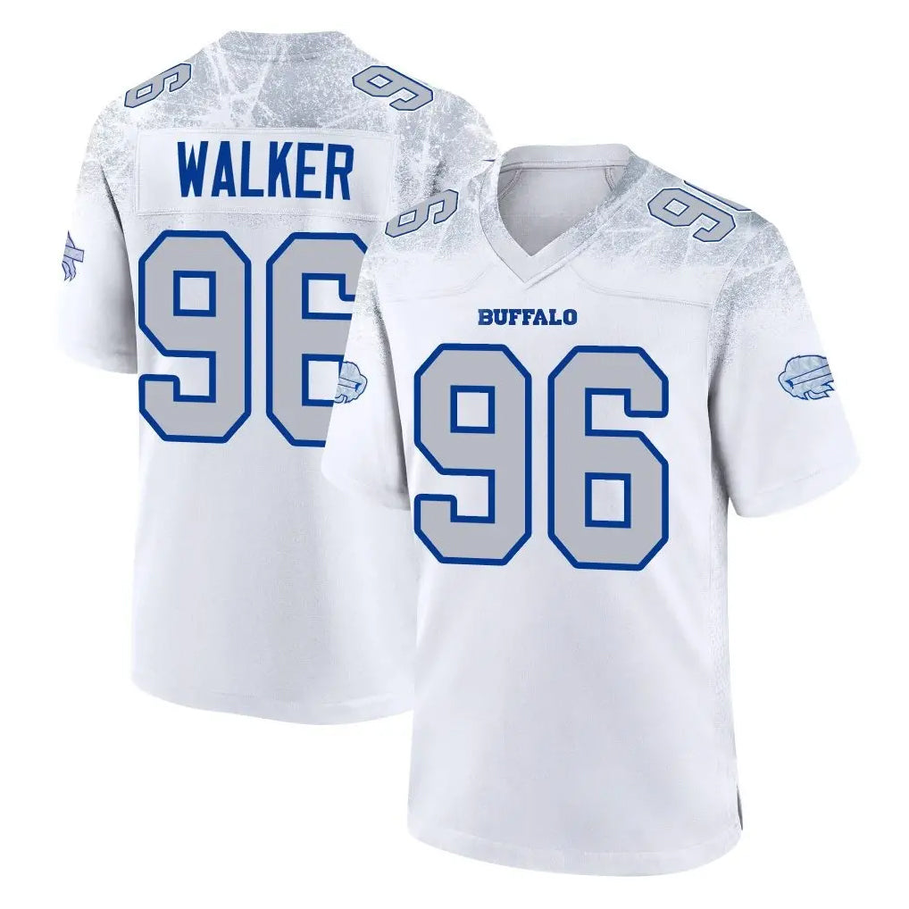 B.Bills #96 Deone Walker Player White Rivalries Collection Game Cooneas Stitched Jerseys