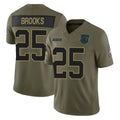 C.Panthers #25 Jonathon Brooks Player Olive 2025 Salute to Service Limited Game Cooneas Stitched Jerseys
