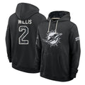M.Dolphins #2 Malik Willis Player 2026 Black Logo Pullover Hoodies Limited Game Cooneas Stitched Jerseys