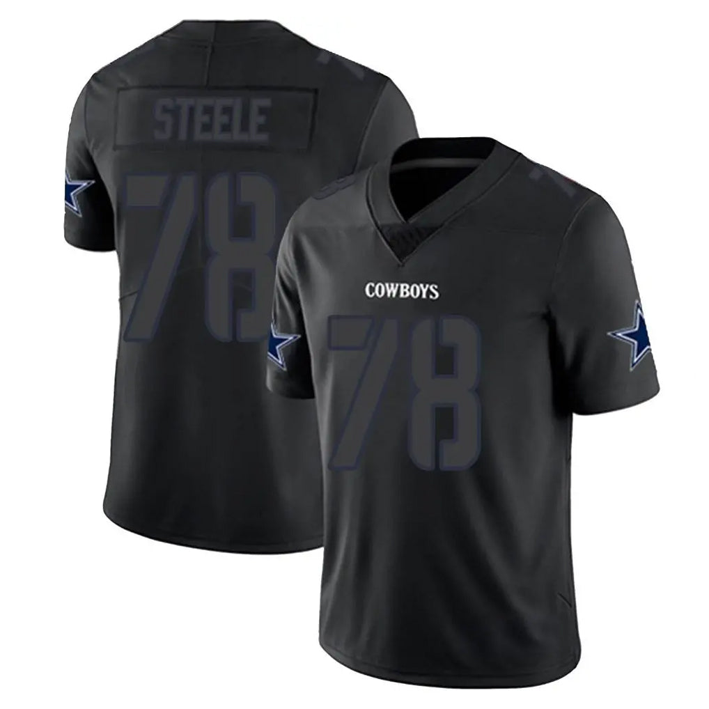 D.Cowboys #78 Terence Steele Player Black Impact Limited Home Game Cooneas Stitched Jerseys