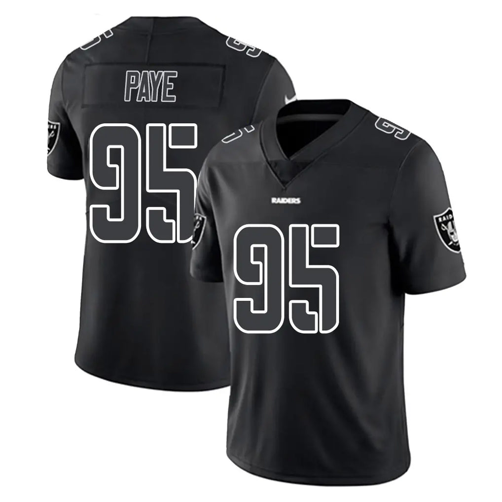 LV.Raiders #95 Kwity Paye Player Black Limited Black Impact Home Game Stitched Jerseys