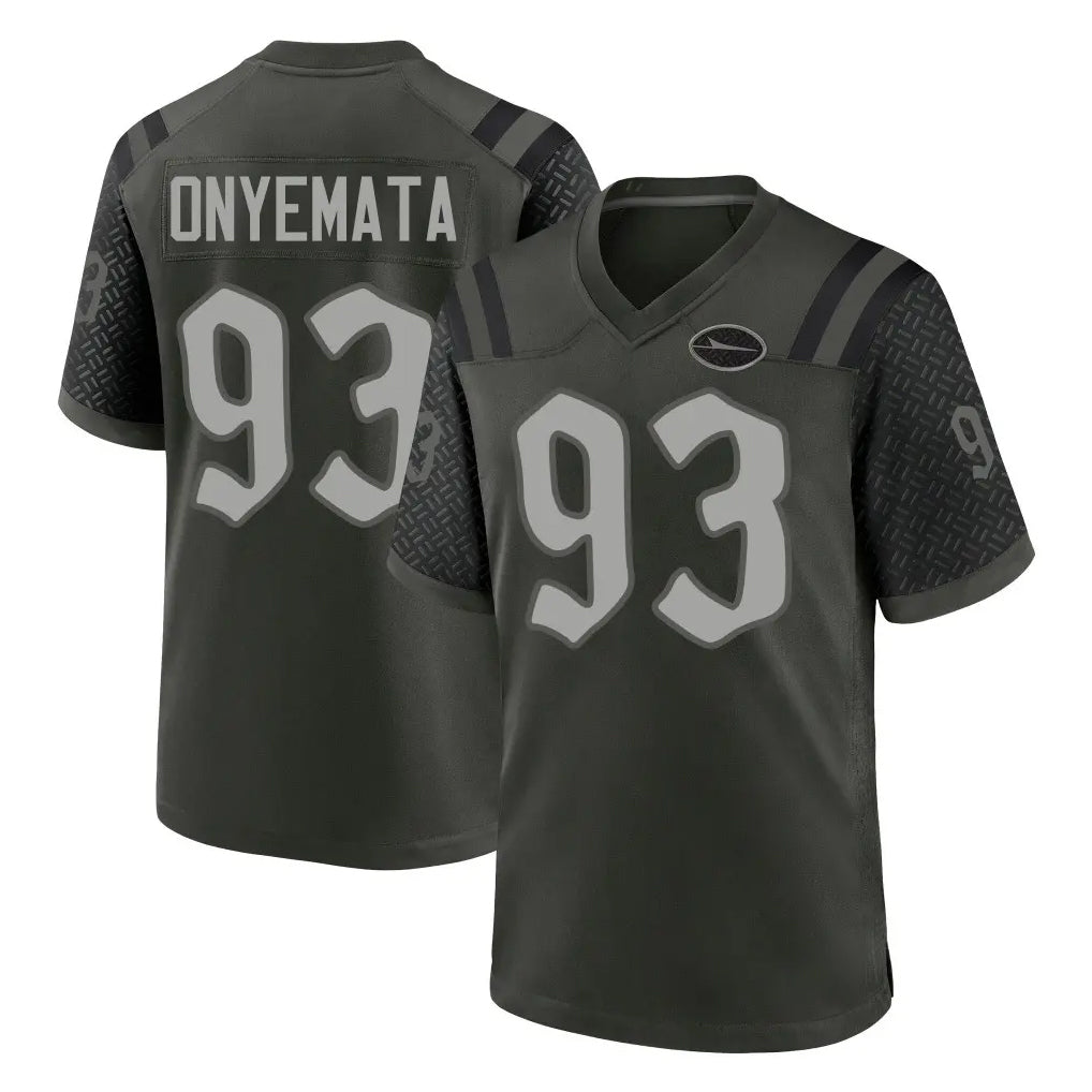 NY.Jets #93 David Onyemata Player Green 2025 Rivalries Collection Home Game Cooneas Stitched Jerseys