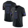 B.Bills #8 Terrel Bernard Player Black Impact Limited Home Game Cooneas Stitched Jerseys