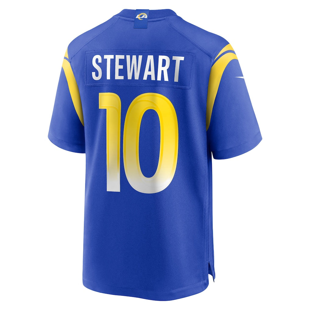 Cooneas LA.Rams #10 Josaiah Stewart Royal Team Game Jersey