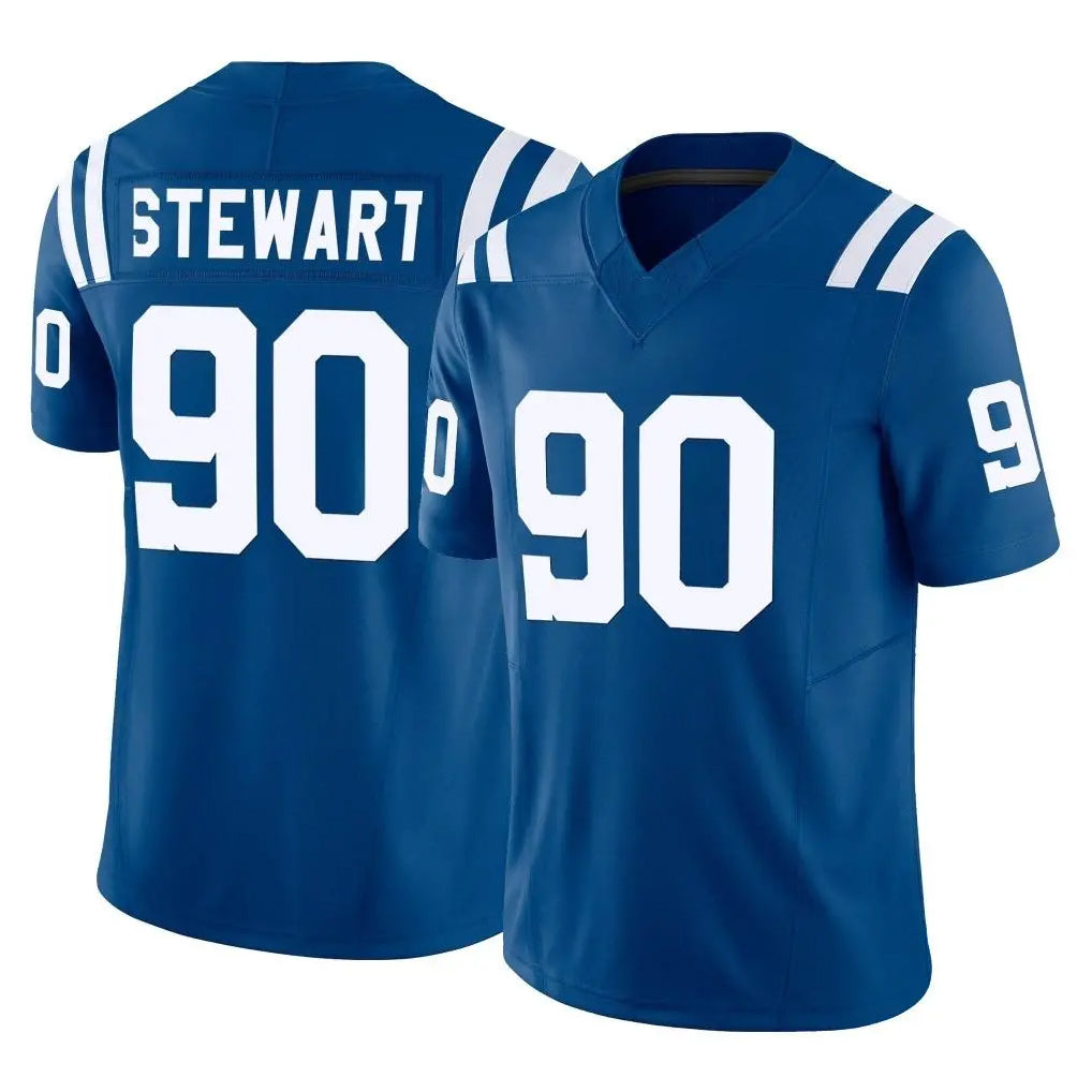 IN.Colts #90 Grover Stewart Player Royal Limited Vapor F.U.S.E. Home Game Cooneas Stitched Jerseys