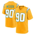 LA.Chargers #90 Akheem Mesidor Player Gold Home Game Stitched Jerseys