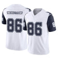D.Cowboys #86 Luke Schoonmaker Player White-Navy Limited Vapor F.U.S.E. Home Game Cooneas Stitched Jerseys