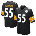 P.Steelers #55 Cole Holcomb Player Black Black Home Game Cooneas Stitched Jerseys