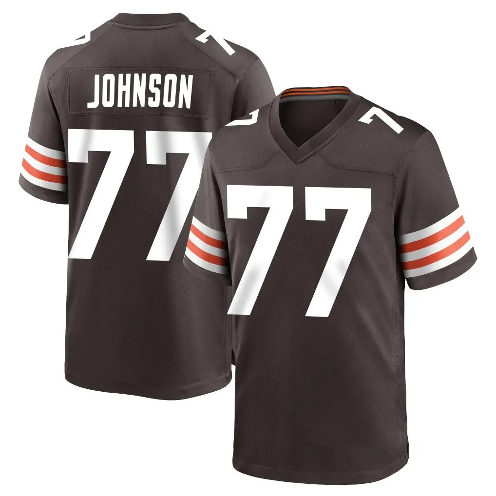 C.Browns #77 Zion Johnson Player Brown Home Game Cooneas Stitched Jerseys