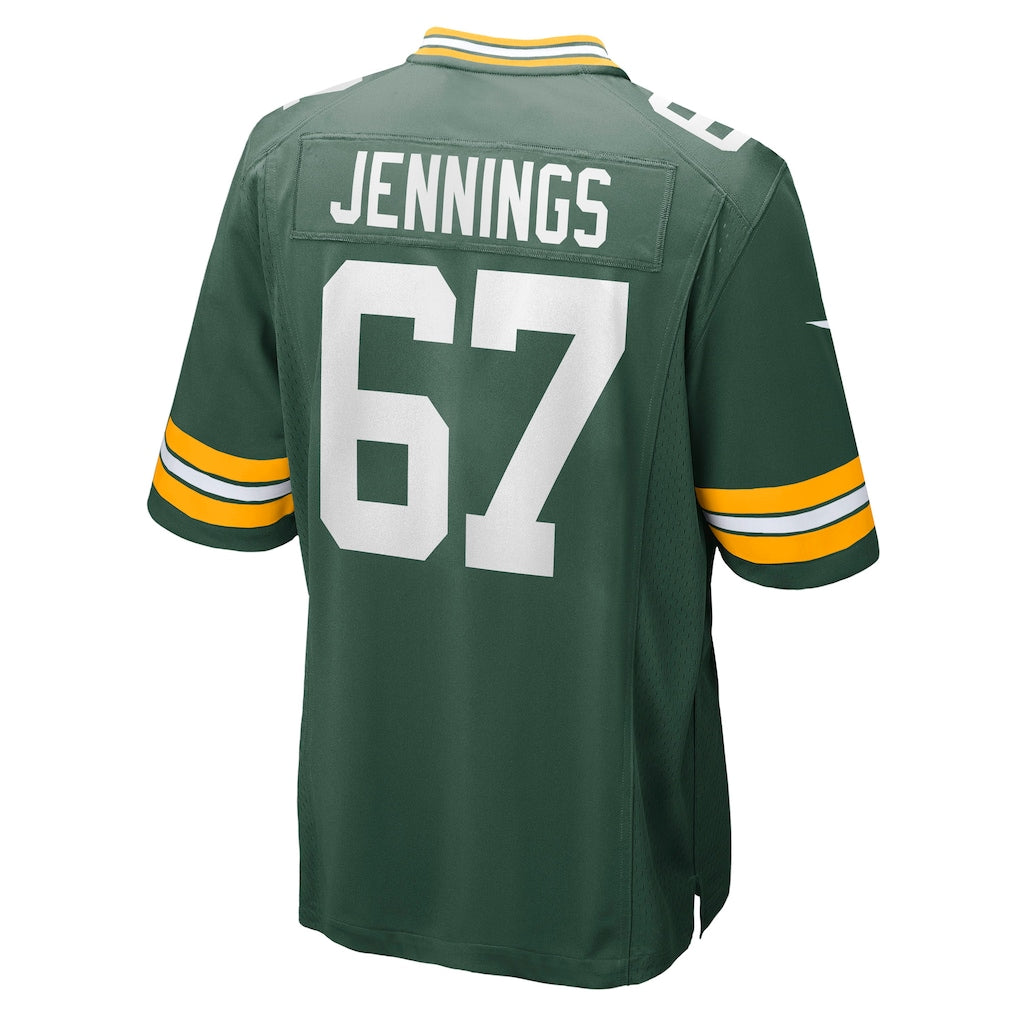 Cooneas GB.Packers #67 Donovan Jennings Green Game Jersey