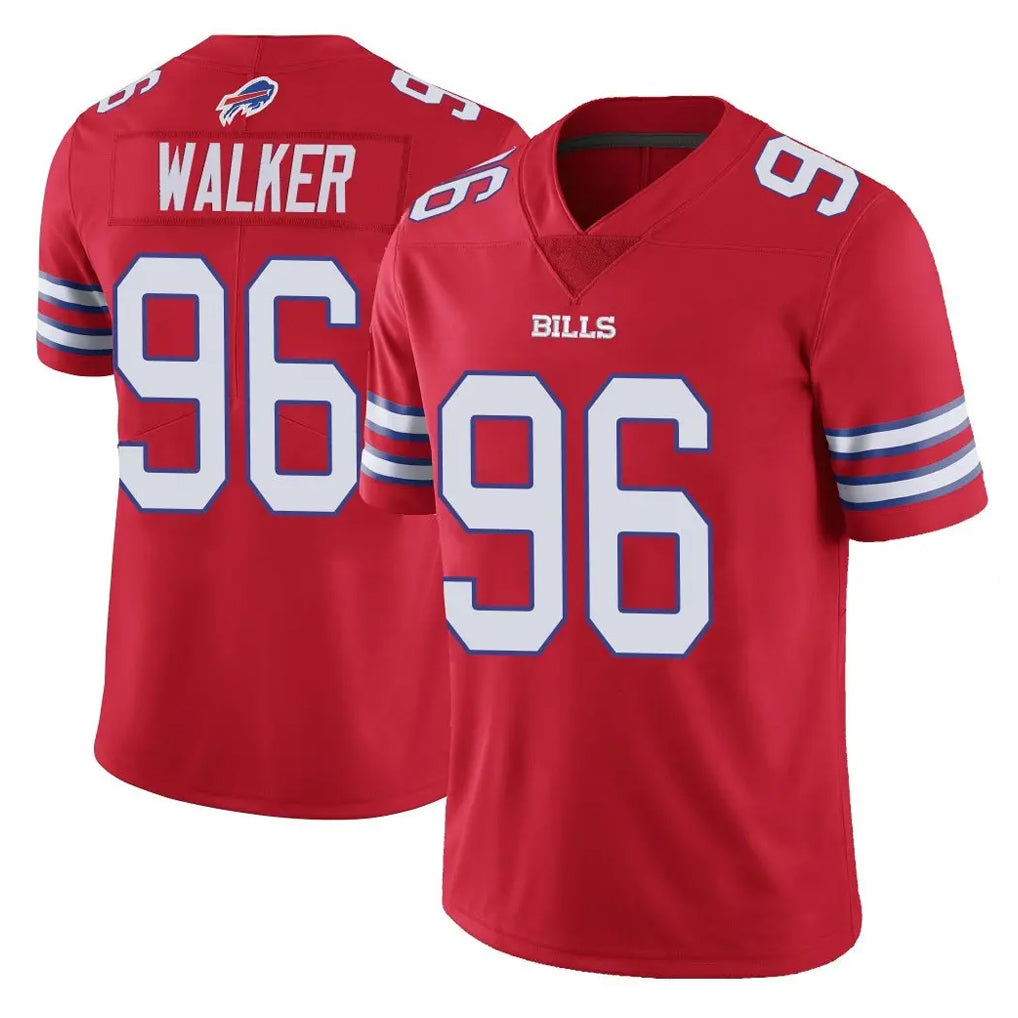 B.Bills #96 Deone Walker Player Red Vapor Untouchable Limited Cooneas Stitched Jerseys