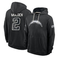 LA.Chargers #2 Elijah Molden Player 2026 Black Logo Pullover Hoodies Limited Game Stitched Jerseys