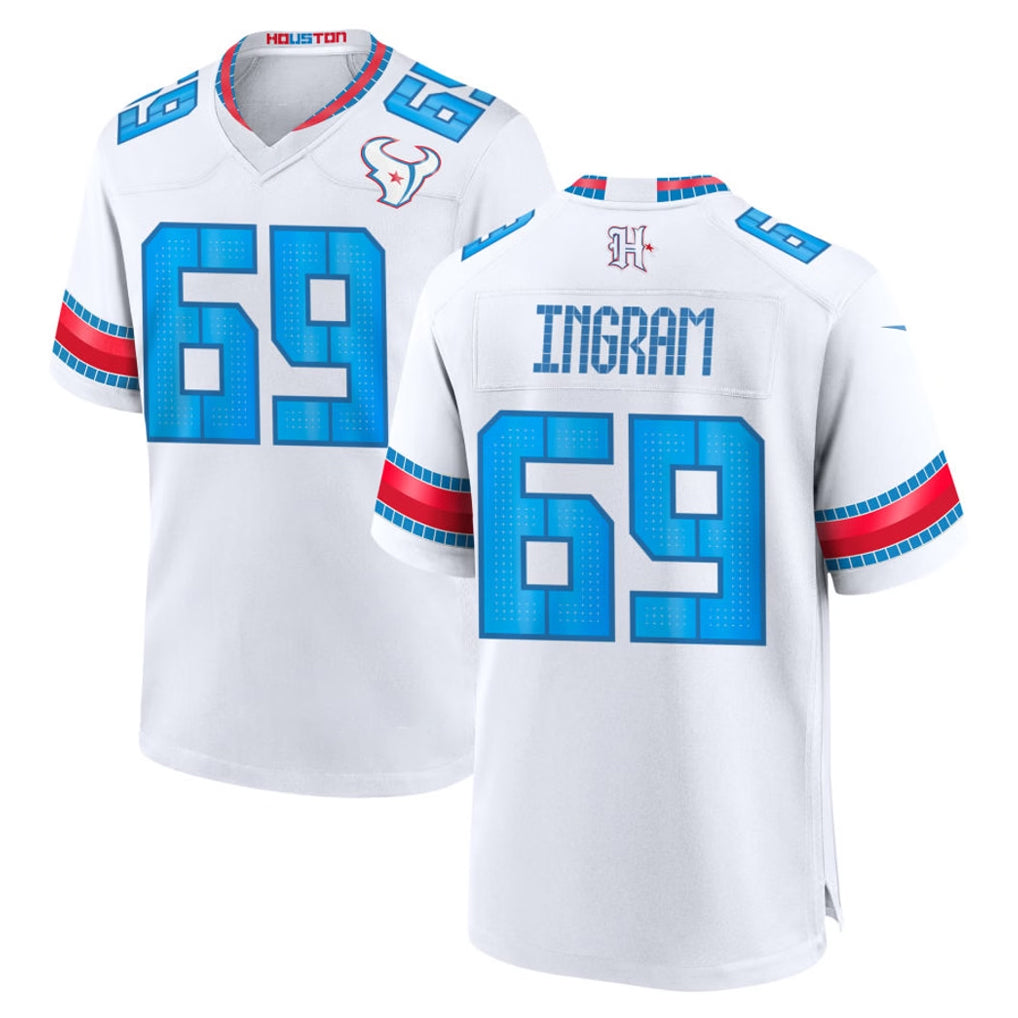 H.Texans #69 Edward Ingram Player Whtie 2026 Rivalries Vapor Home Game Cooneas Stitched jerseys