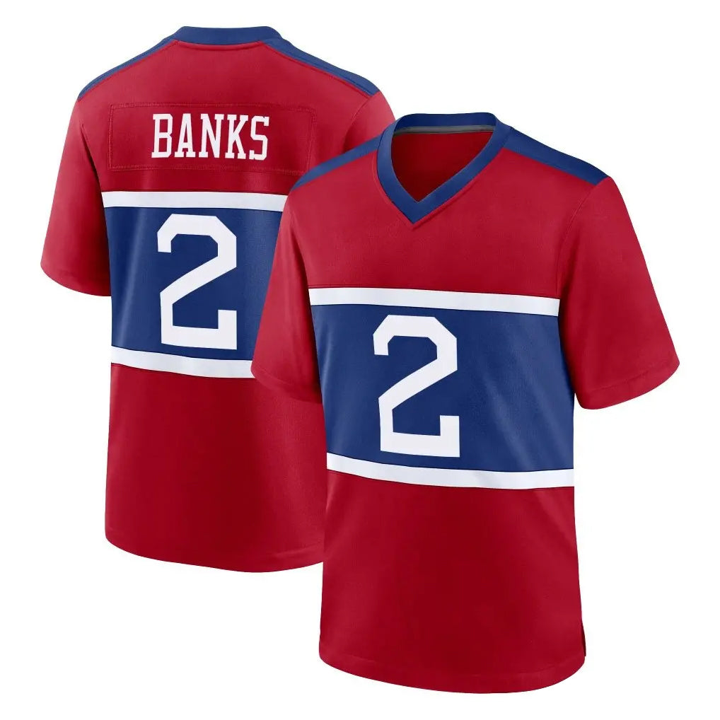 NY.Giants #2 Deonte Banks Player Red Century Home Game Cooneas Stitched Jerseys