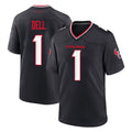 H.Texans #1 Tank Dell Player Navy Team Home Game Cooneas Stitched Jerseys