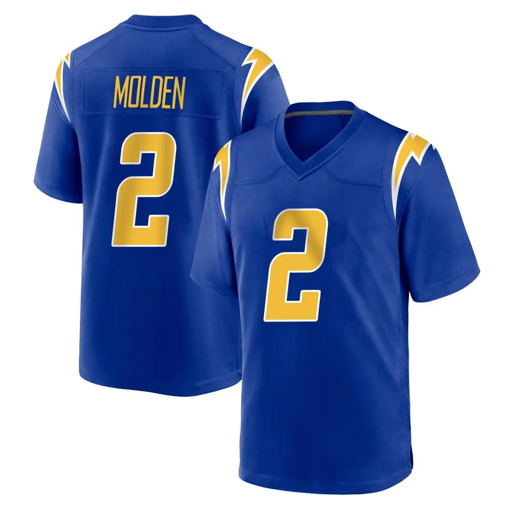 LA.Chargers #2 Elijah Molden Player Royal Home Game Stitched Jerseys