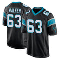 C.Panthers #63 Rasheed Walker Player Black Game Cooneas Stitched Jerseys