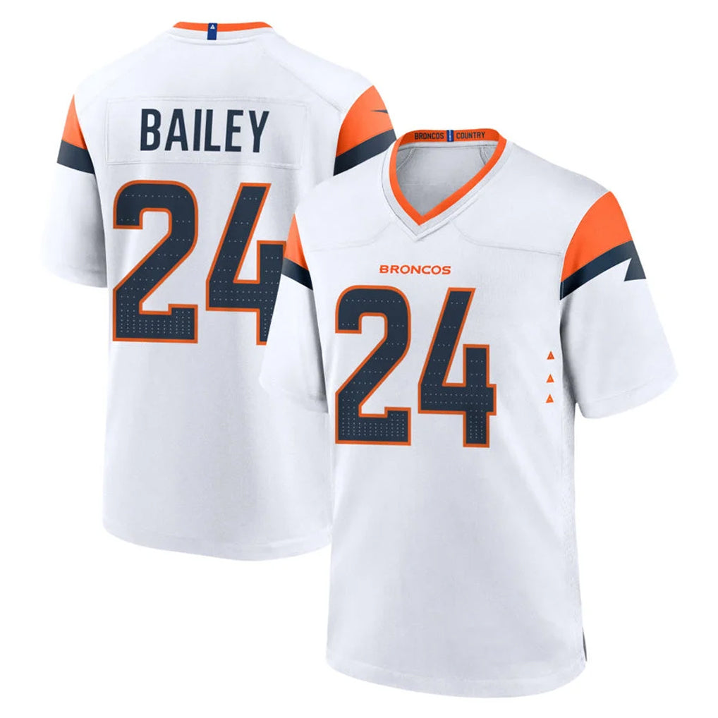 D.Broncos #24 Champ Bailey Player White Home Game Cooneas Stitched Jerseys