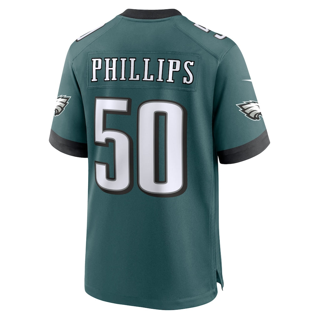Cooneas P.Eagles #50 Jaelan Phillips Midnight Green Team Game Jersey