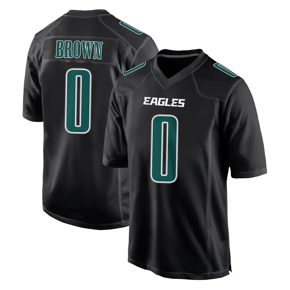 P.Eagles #0 Hollywood Brown Player Carbon Black Fashion Home Game Cooneas Stitched Jerseys