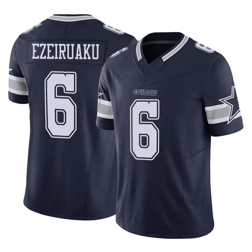 D.Cowboys #6 Donovan Ezeiruaku Player Navy Limited Vapor F.U.S.E. Home Game Cooneas Stitched Jerseys