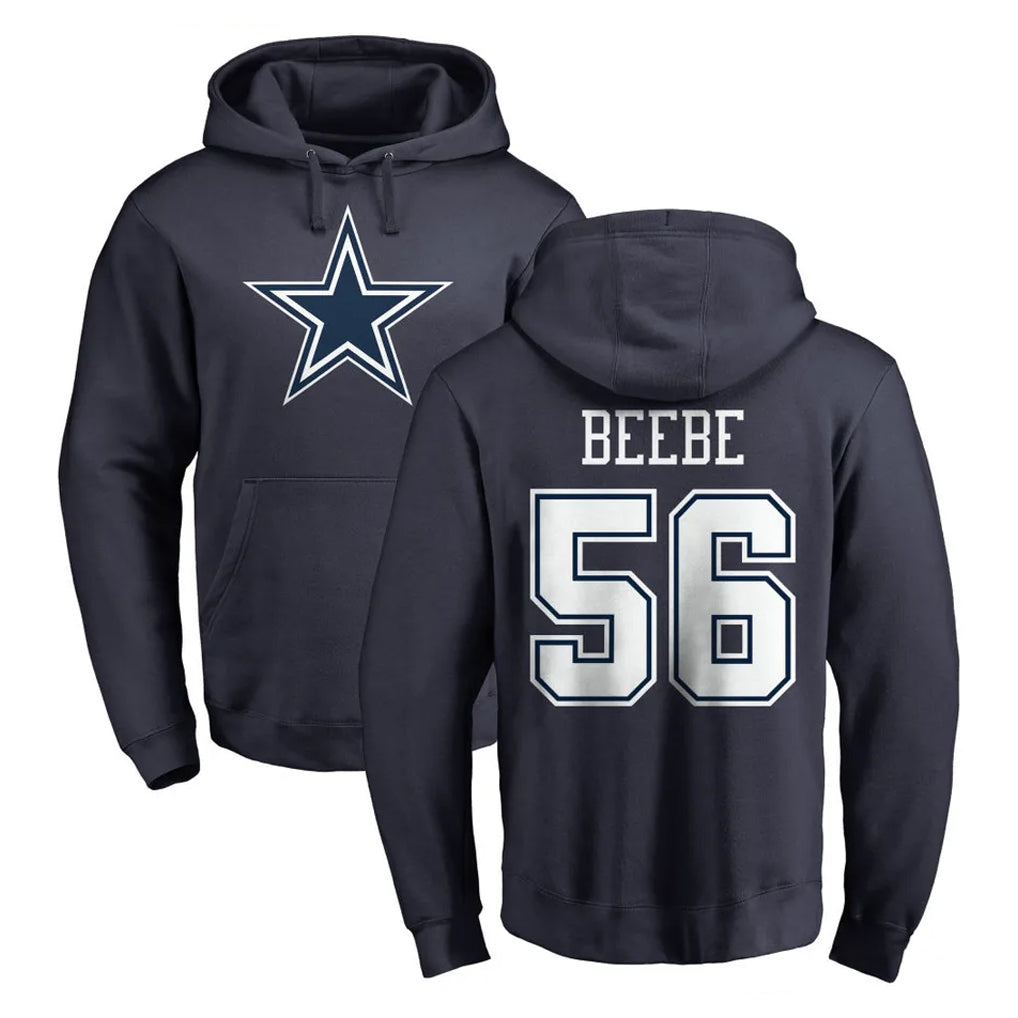 D.Cowboys #56 Cooper Beebe Player Navy Pullover Hoodies Limited Cooneas Stitched Jerseys