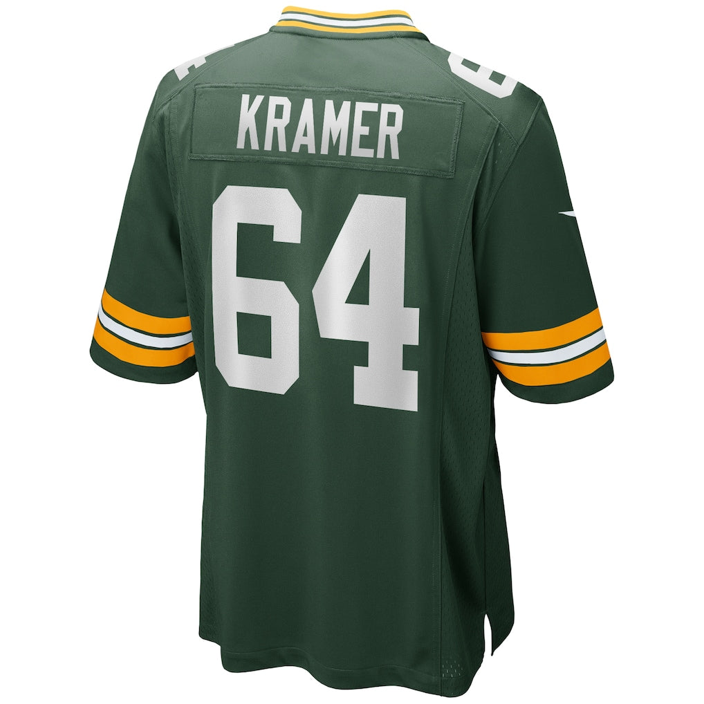 Cooneas GB.Packers #64 Jerry Kramer Green Team Retired Player Game Jersey