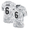 C.Bengals #6 Brian Cook Player Arctic Camo Salute to Service Limited Cooneas Stitched Jerseys