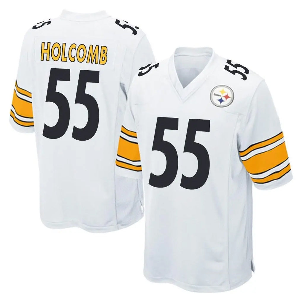 P.Steelers #55 Cole Holcomb Player White Home Game Cooneas Stitched Jerseys