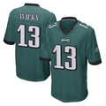 P.Eagles #13 Dontayvion Wicks Player Team Color Green Home Game Cooneas Stitched Jerseys