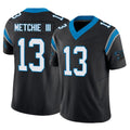 C.Panthers #13 John Metchie III Player Black Vapor F.U.S.E. Limited Home Game Cooneas Stitched Jerseys