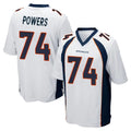 D.Broncos #74 Ben Powers Player White Game Cooneas Stitched Jerseys