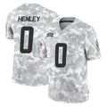 LA.Chargers #0 Daiyan Henley Player Arctic Camo Salute To Service Limited Game Stitched Jerseys