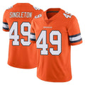 D.Broncos #49 Alex Singleton Player Orange Vapor Untouchable Limited Home Game Cooneas Stitched Jerseys