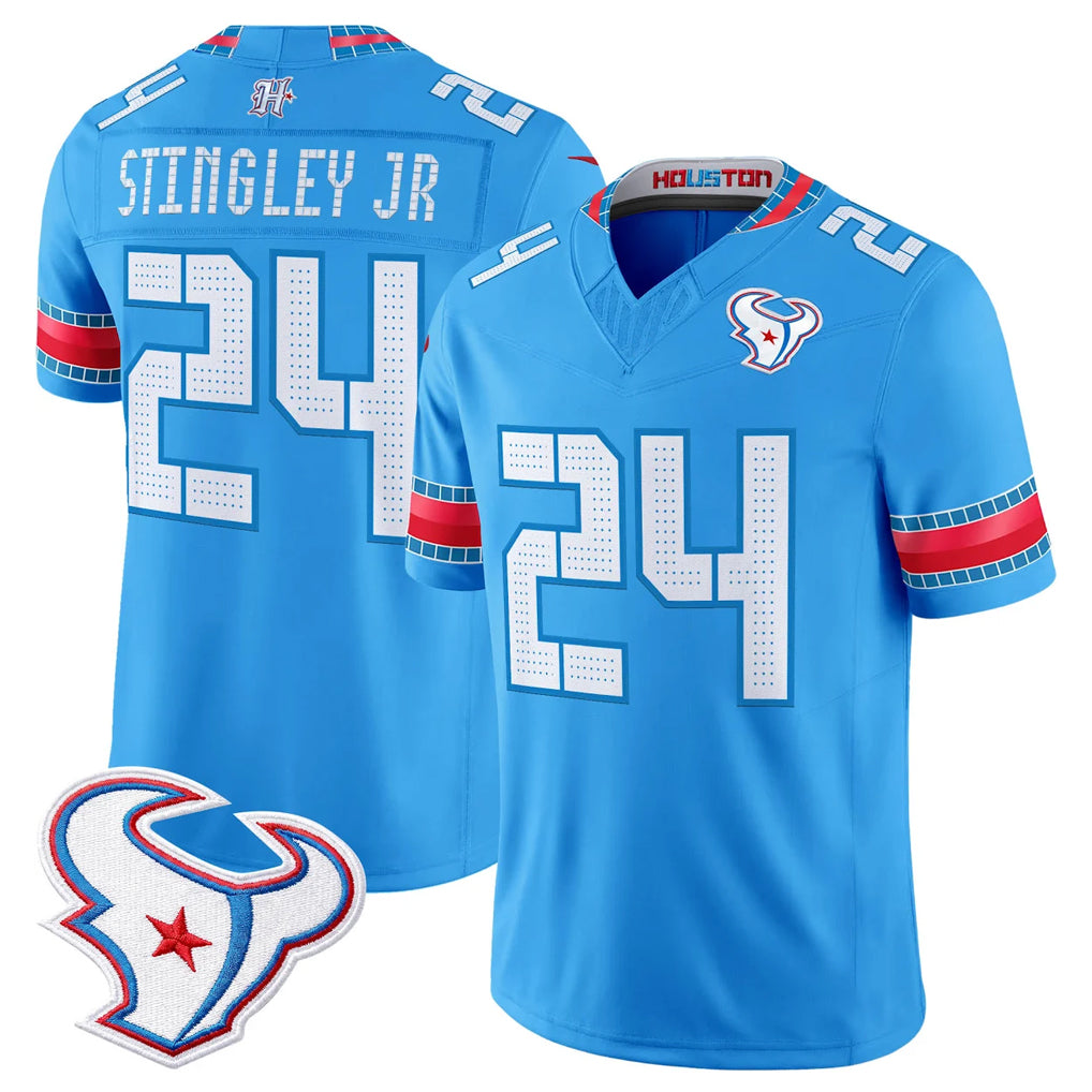H.Texans #24 Derek Stingley Jr. Player Blue 2026 Rivalries Vapor Limited Home Game Cooneas Stitched jerseys