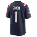 Cooneas NE.Patriots #1 Groom Navy Game Jersey